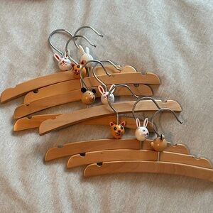 Set of 8 Wooden Animal Hangers